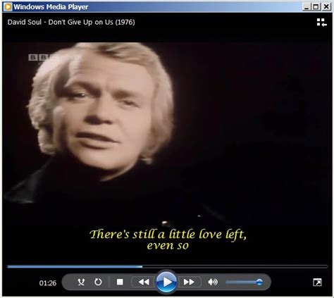 Subtitles for 1970's Music Videos: David Soul - Don't Give Up on Us ...