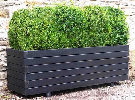 Garden Planters - Very Large Wooden Trough Planters 1.8m long | Wooden ...