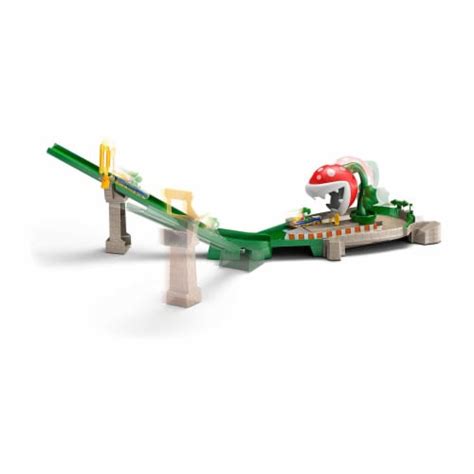 Hot Wheels Mario Kart Piranha Plant Slide Track Racing Cars Game Toy ...