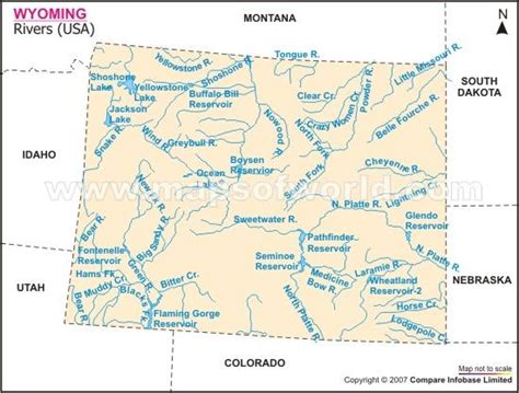 Wyoming Rivers Map, Rivers in Wyoming | Wyoming travel, Wyoming, Map