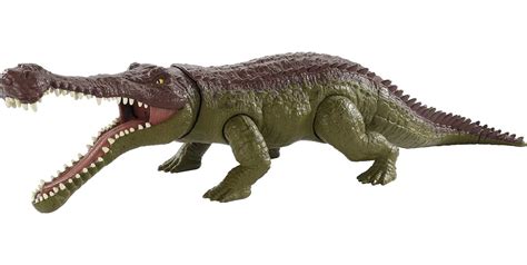 Buy MattelJurassic World Massive Biters Sarcosuchus Dinosaur Action Figure Toy, Posable Large ...