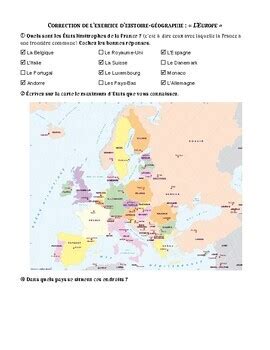 Carte de l'Europe : identifie les pays et les monuments (Europe map & monuments)