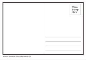 Postcard Template: A World of Girls craft at the end of the journey. Girls choose where they ...