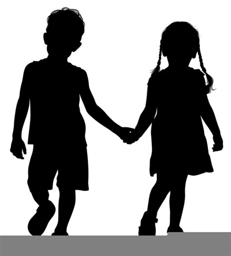 Girls Holding Hands Silhouette at GetDrawings | Free download