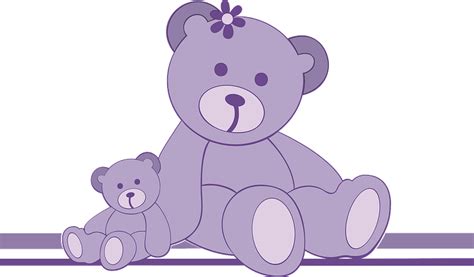 Purple Teddy Bear Clip Art