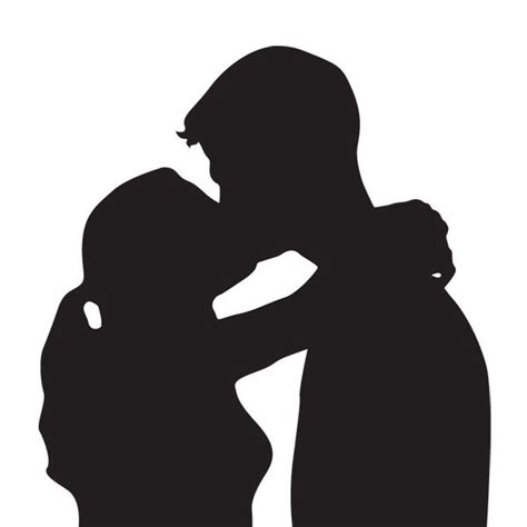 1286 views | Kissing silhouette, Silhouette painting, Silhouette