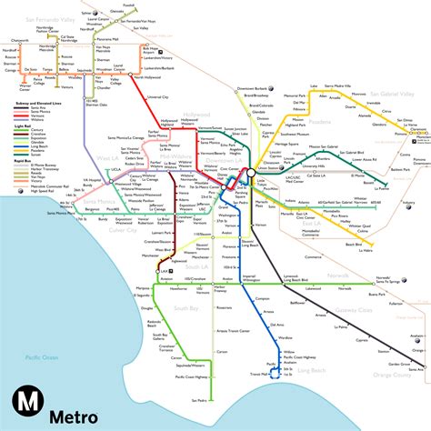 Metro de Los Angeles / Los Angeles subway #infografia #infographic #maps - TICs y Formación