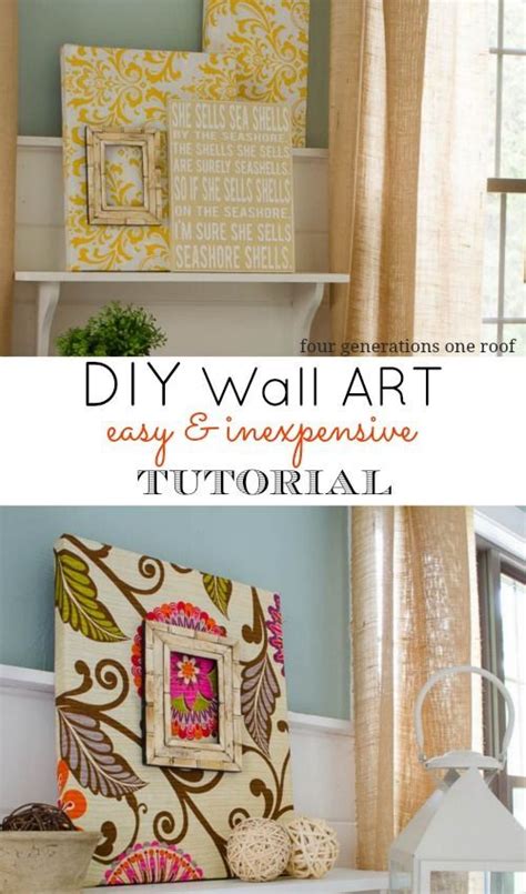 DIY fabric wall art tutorial. An inexpensive way to recover items ...