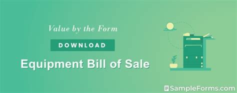 FREE Equipment Bill of Sale Forms [PDF, Word]