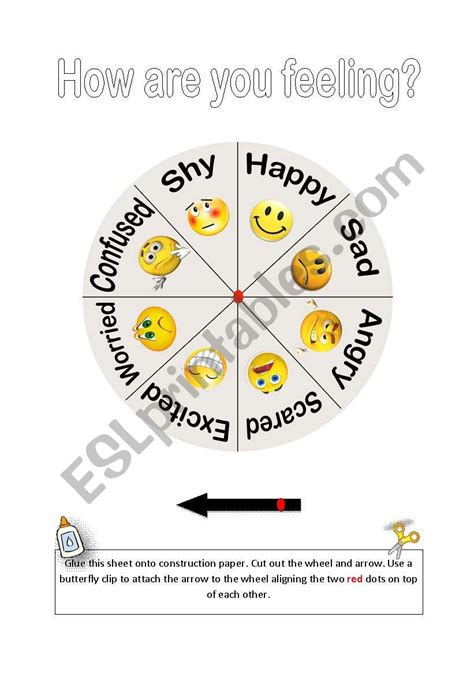 Feelings Wheel Worksheet