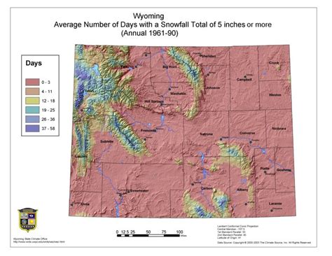 Wyoming Climate Atlas: Snow - Wyoming State Climate Office and Water ...