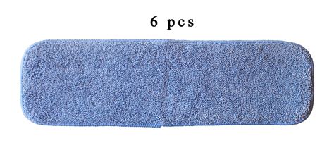 6-pack of 18"x5" Blue Microfiber Mop Pads for Velcro Mopheads - Walmart.com - Walmart.com