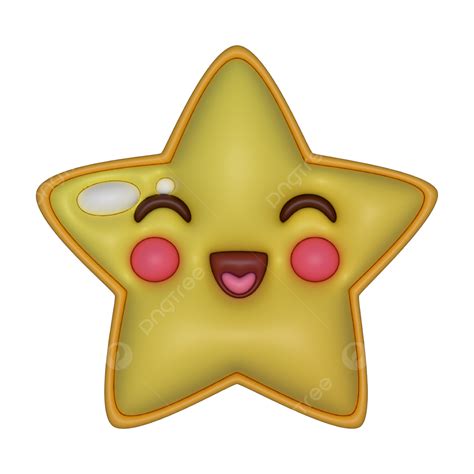 3d Happy Star Emoji Vector, Happy Star, Happy Star Emoji, 3d Emoji PNG ...