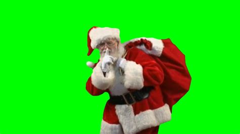 Green Screen Santa Claus with gift bag - YouTube