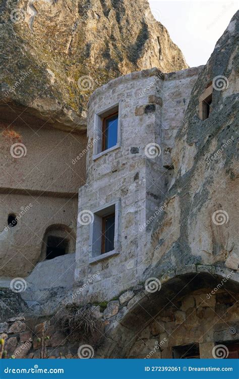 Famous Cave Hotels in Goreme, Cappadocia Stock Image - Image of ...