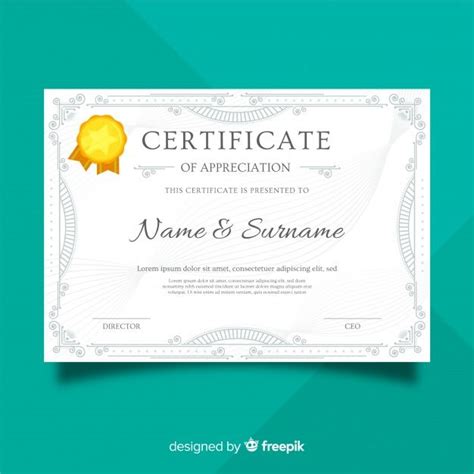 Plantilla de diploma | Vector Premium | Certificate of appreciation ...