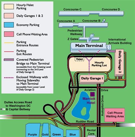 Dulles Airport Parking: Dulles Airport Parking Map