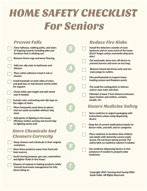 Home Safety Checklist For Seniors - Earning and Saving with Sarah