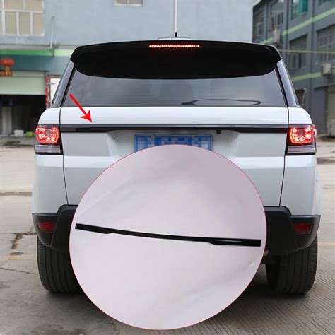 Gloss black Car Accessories For Range Rover Sport 2014 2015 2016 2017 Rear Trunk Lid Cover Trim ...