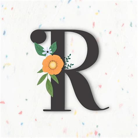 Floral Letter R Images | Free Vectors, PNGs, Mockups & Backgrounds - rawpixel