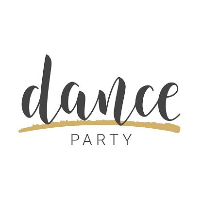 Handwritten Lettering Of Dance Party Vector Illustration Stock Illustration - Download Image Now ...