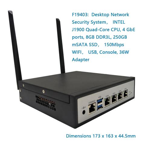 Small Desktop network firewall hardware device with 4GbE optional wifi ...