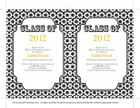 Free Graduation Invitation Templates For Word – Template.kontenterkini.com