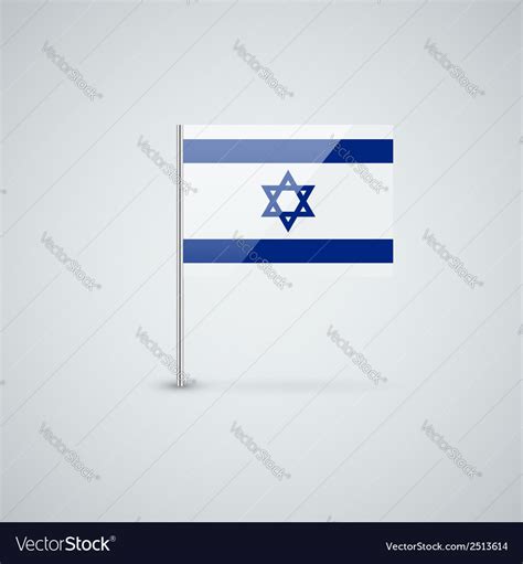 Flag of israel Royalty Free Vector Image - VectorStock