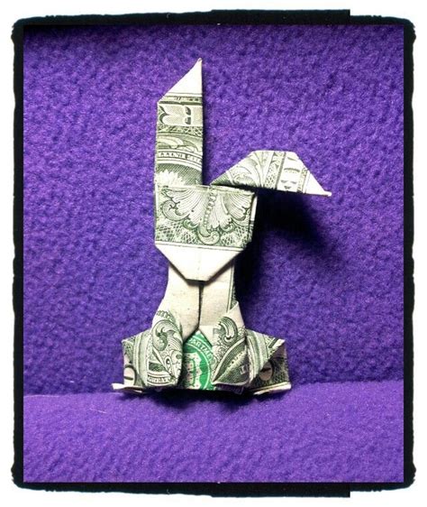 money origami rabbit Origami dollar money bill bunny bills easter easy folding instructions ...