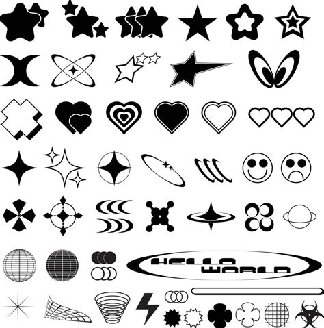 y2k shape graphic element pack 21254235 Vector Art at Vecteezy