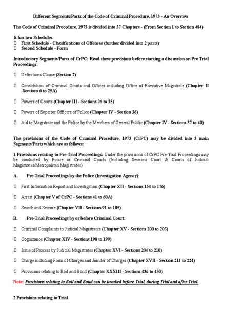 Main Segments of CRPC | PDF | Public Sphere | Justice