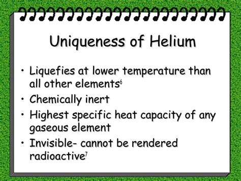 PROPERTIES AND USES OF HELIUM.