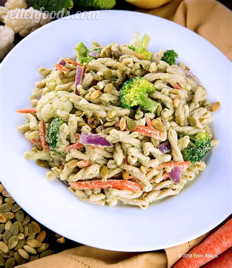 Eden Foods - Eden Recipes Gemelli Pasta with Pumpkin Seed Pesto