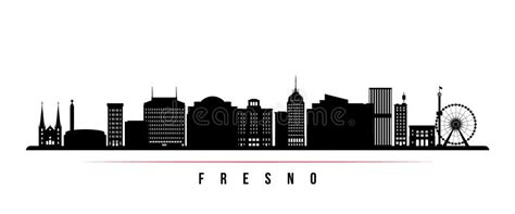 Fresno Skyline, Monochrome Silhouette. Stock Vector - Illustration of ...