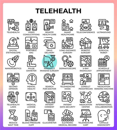 Telehealth concept icons 2715959 Vector Art at Vecteezy