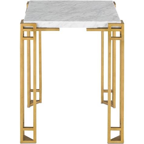 Golden Marble Top Table - accent table Square Accent Tables, Gold ...