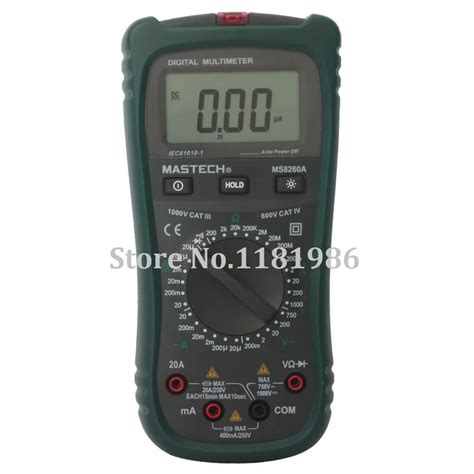 Mastech MS8260A Multimeter Digital Professional DMM LCR Meter Detector Volt Stick Tester ...