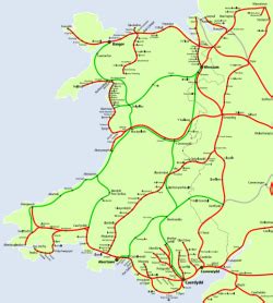 Railway Map of Wales - Liivet.com