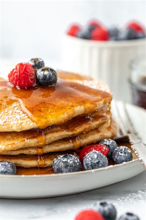 Whole Wheat Pancakes (Dairy Free) - Simply Whisked