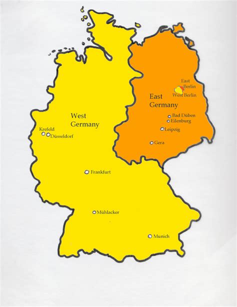 DREAMING IN GERMAN: Map of Divided Germany