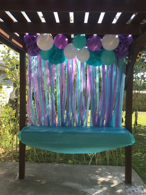 Mermaid birthday party backdrop Check out more from this mermaid party ...