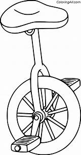 Unicycle Coloring Pages 37 Free Printables  ColoringAll sketch template