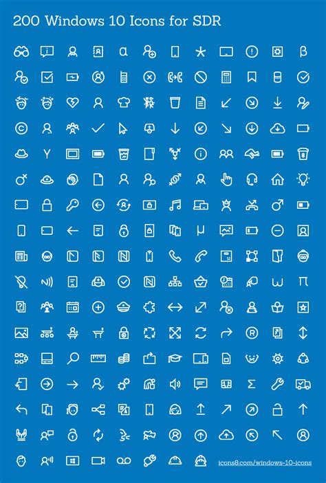 200 Free Icons for Windows 10 Apps - Super Dev Resources