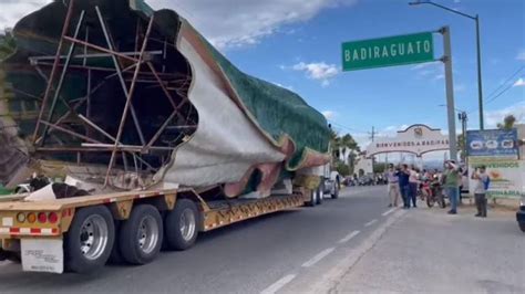 Recibe Badiraguato la estatua gigante de San Judas Tadeo