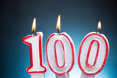 100th Birthday Candles Stock Photo - Download Image Now - iStock