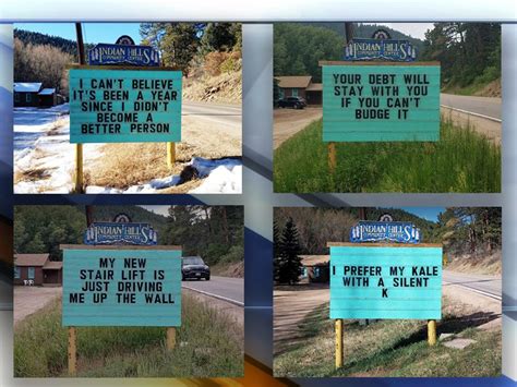 Meet the man behind the viral, punny community sign in Indian Hills - Denver7 TheDenverChannel ...