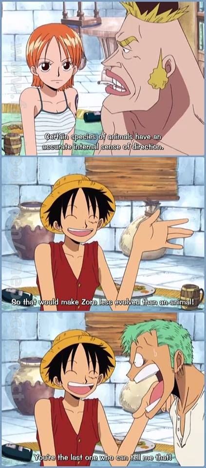 "That would make Zoro less evolved than an animal" | One piece funny ...