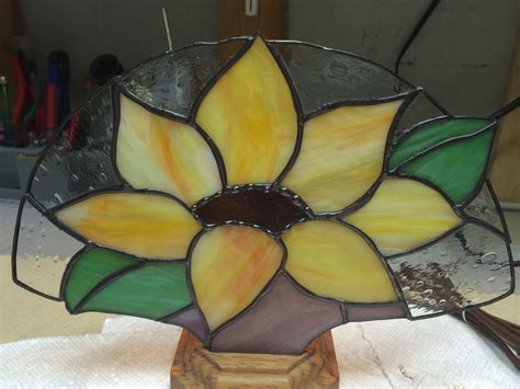 Sunflower Fan Light | Stained glass lamps, Stained glass, Stained glass ...