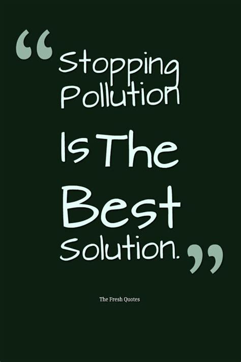 Stopping pollution is the best solution | Environment quotes ...