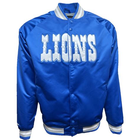 Detroit Lions Throwback Satin Jacket - Vintage Detroit Collection